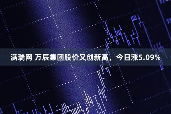 满瑞网 万辰集团股价又创新高，今日涨5.09%