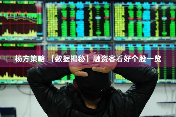 杨方策略 【数据揭秘】融资客看好个股一览