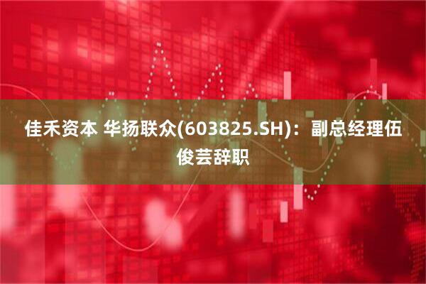 佳禾资本 华扬联众(603825.SH)：副总经理伍俊芸辞职